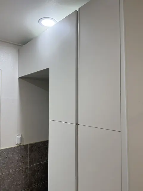 세탁기·건조기 자리 작업 후 모습